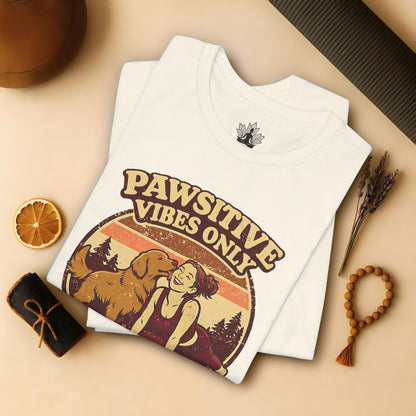 Retro Yogini & Happy Golden Retriever Tee