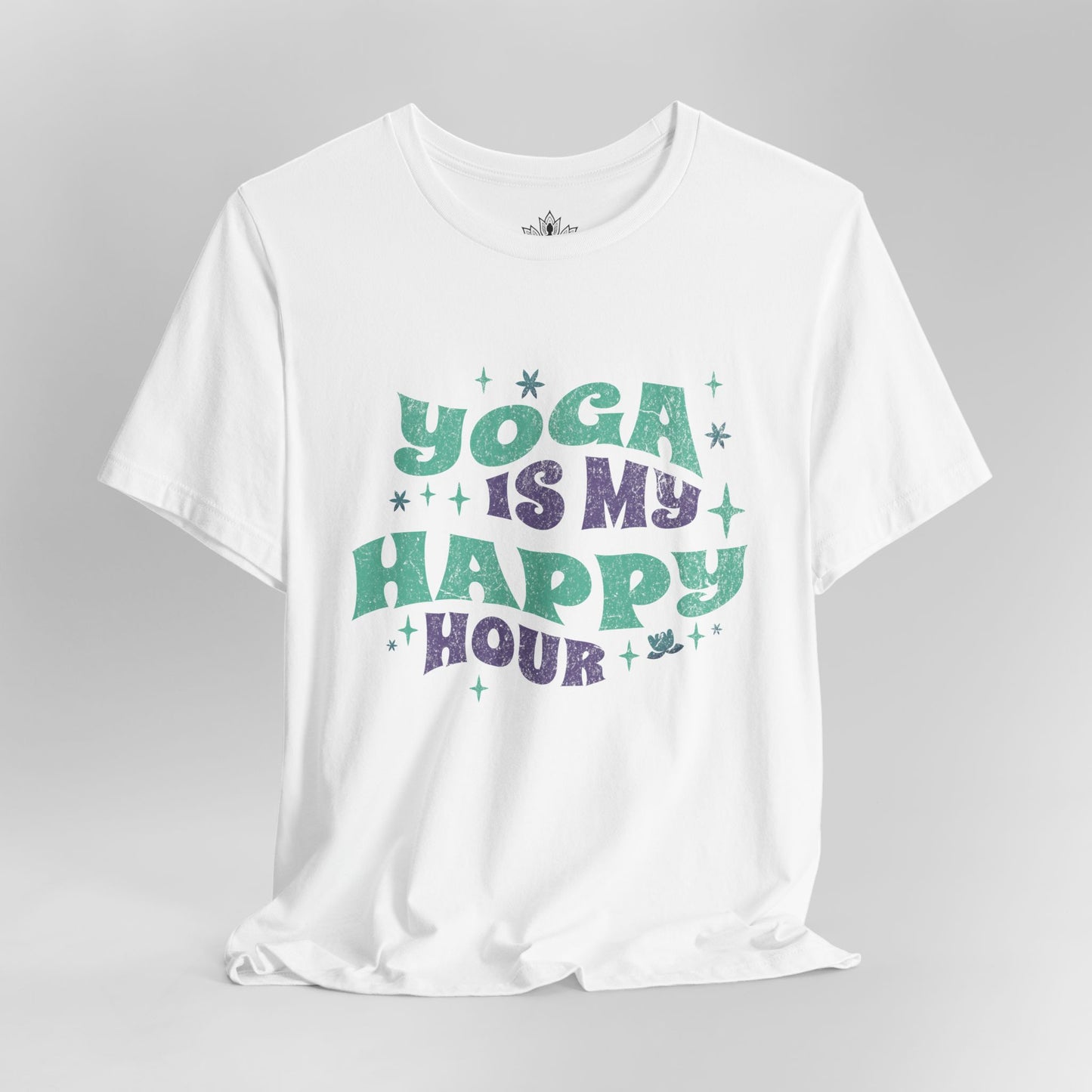 Yoga Is My Happy Hour – Retro Groovy Men Tee