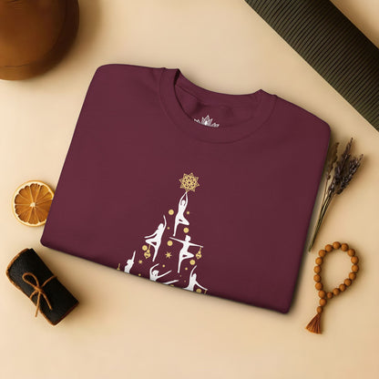 Yoga Poses Christmas Tree Sweatshirt