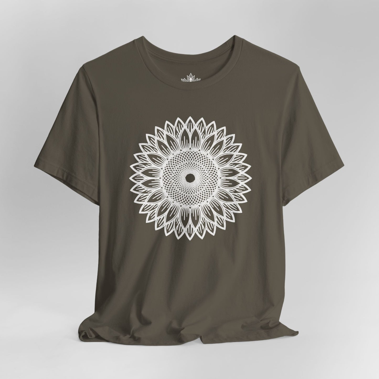 Sunflower Mandala – Geometric Mindful Tee