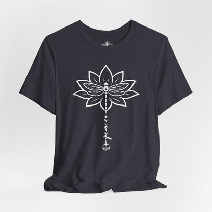 Peace Lotus Dragonfly – Mindful Nature Tee