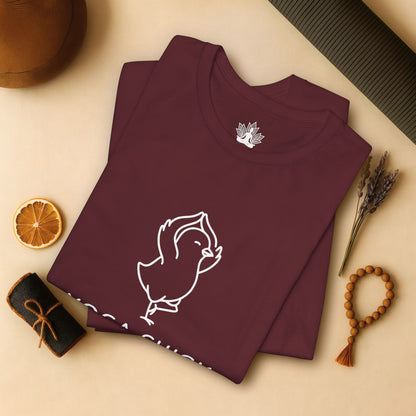 Minimalist Yoga Chick – Cute Mindful Humor Tee