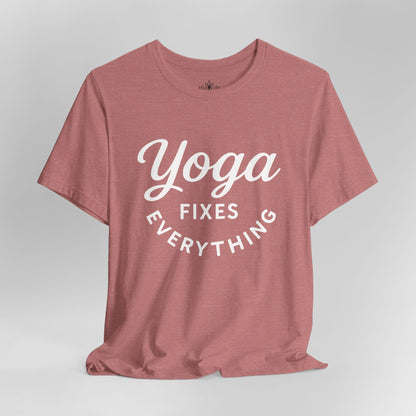 Yoga Fixes Everything – Minimalist Yoga Graphic Tee