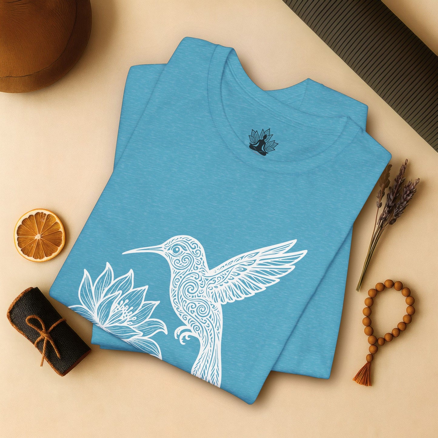 Hummingbird Lotus – Mandala Nature Tee