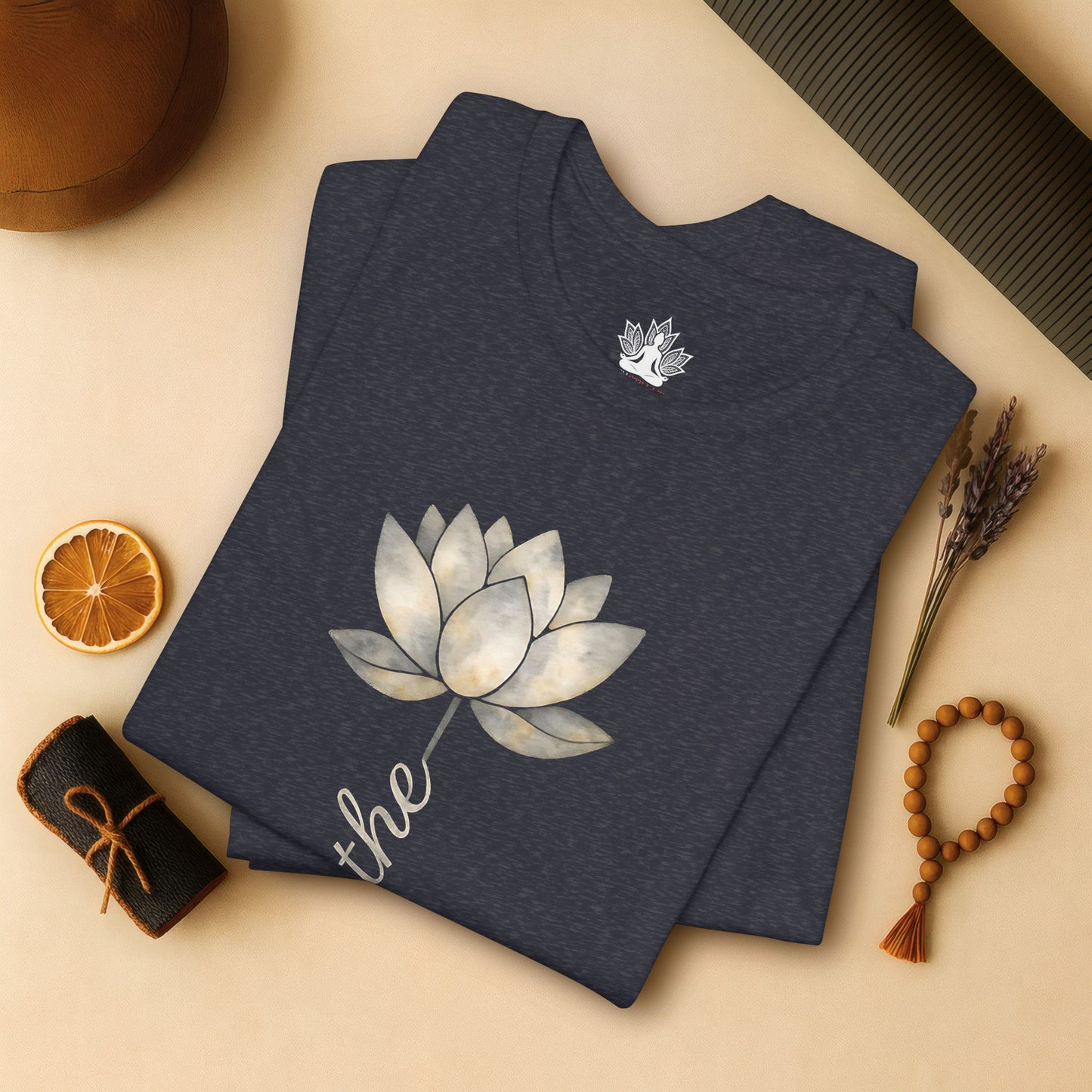 Breathe - White Lotus Bloom Tee
