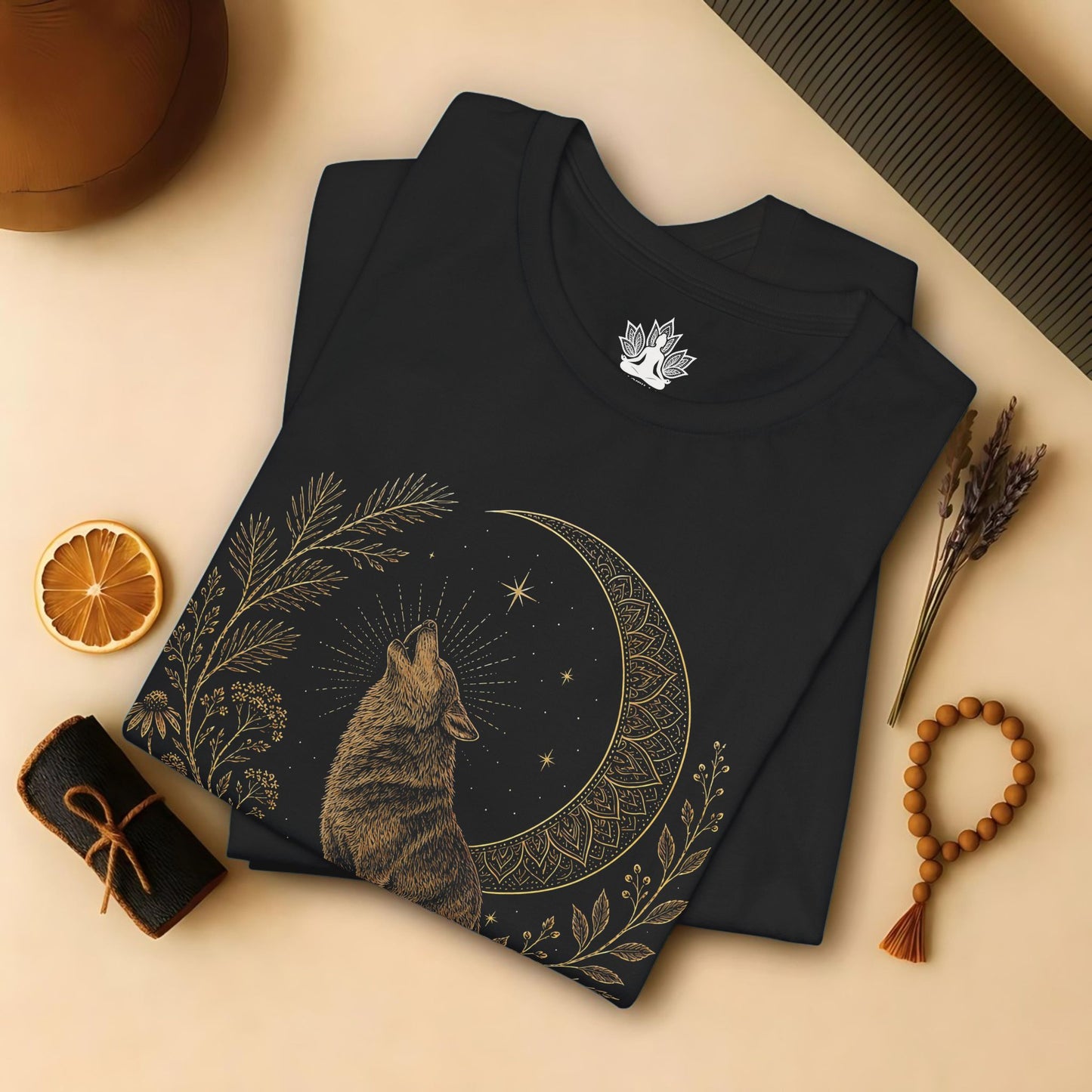 Wolf Song Mandala Moon Tee