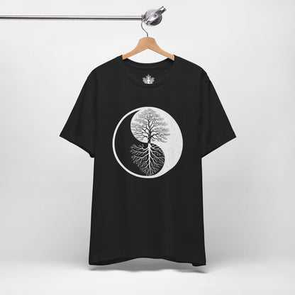 Yin Yang Tree of Balance - Spiritual Nature Men Yoga Tee
