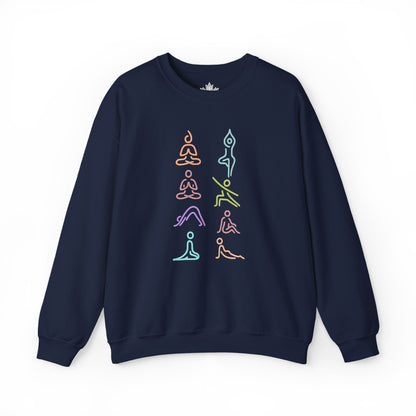 Line Art Yoga Poses Sweatshirt