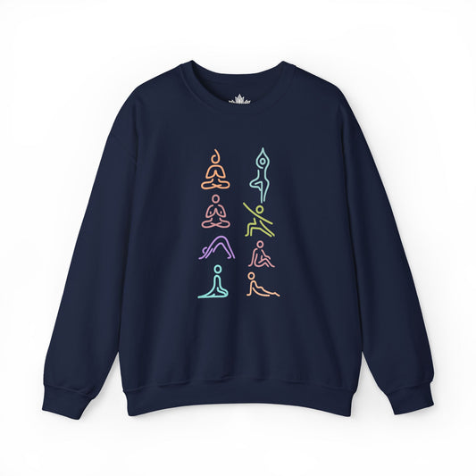Line Art Yoga Poses Sweatshirt