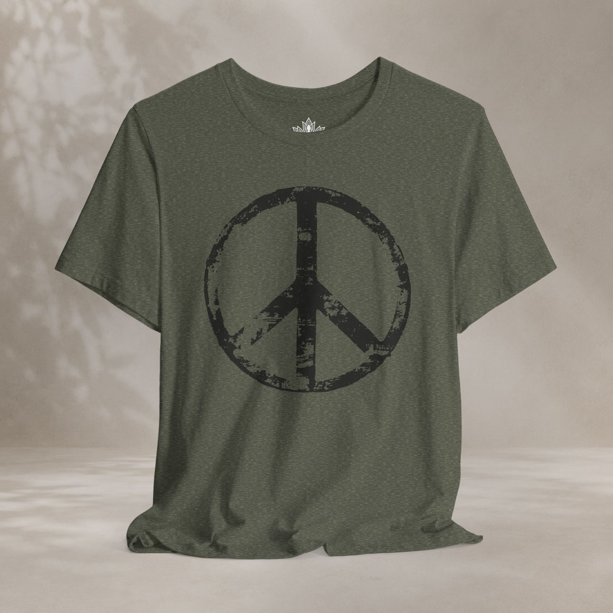 Vintage Peace Symbol Black Print Tee