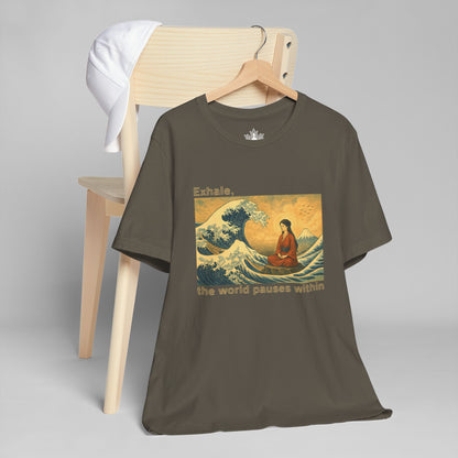 Exhale – Mindful Japanese Wave Men Tee