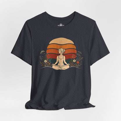 Retro Sunset Meditation Tee