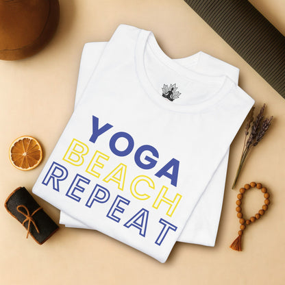 Yoga Beach Repeat – Summer 25 Edition Tee