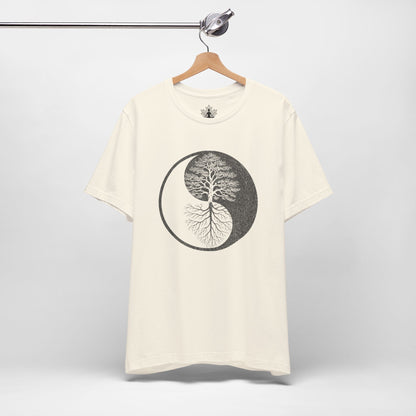 Yin Yang Tree of Balance - Spiritual Nature Men Yoga Tee