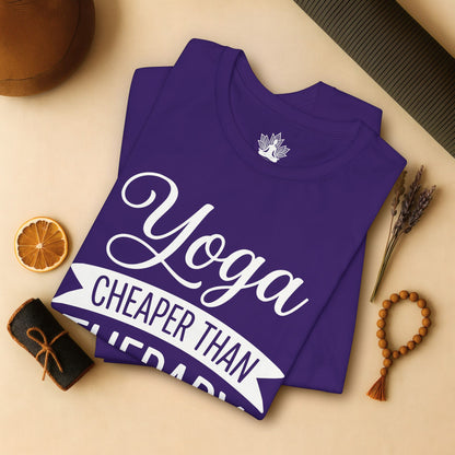 Yoga Cheaper Than Therapy Tee