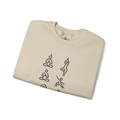 Line Art Yoga Poses Sweatshirt