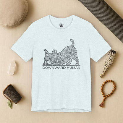 Frenchie Mandala – Downward French Bulldog Tee