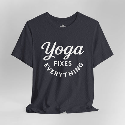 Yoga Fixes Everything – Minimalist Yoga Graphic Tee
