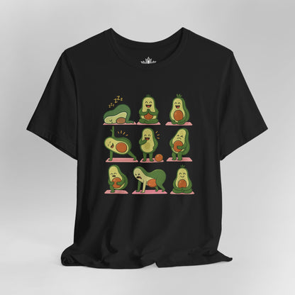 Avocado Yoga Poses - Funny Wellness Tee