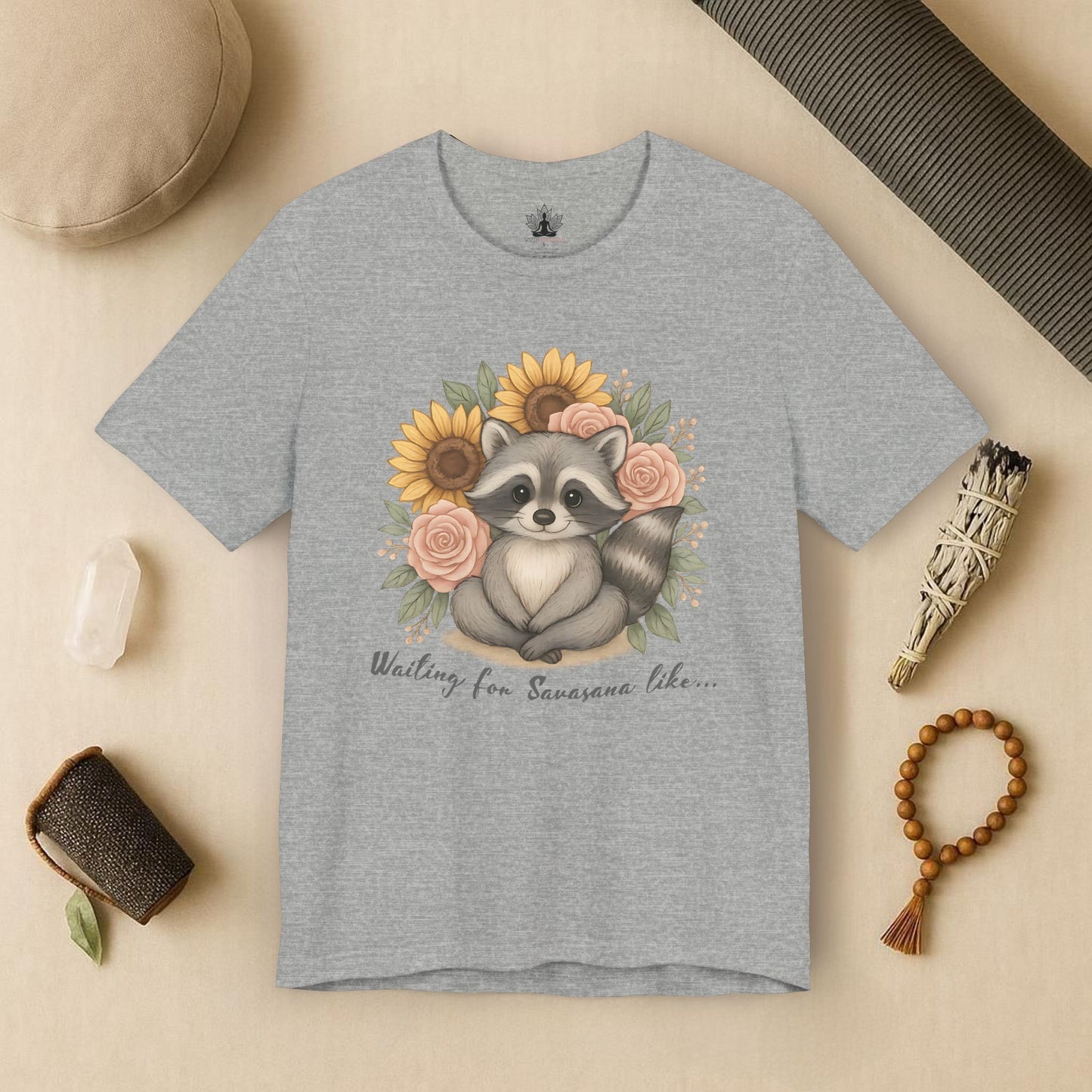 A Savasana Mood – Cute Raccoon Yoga Tee