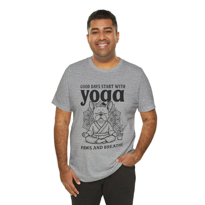 French Bulldog Yoga - Good Vibes Men Tee