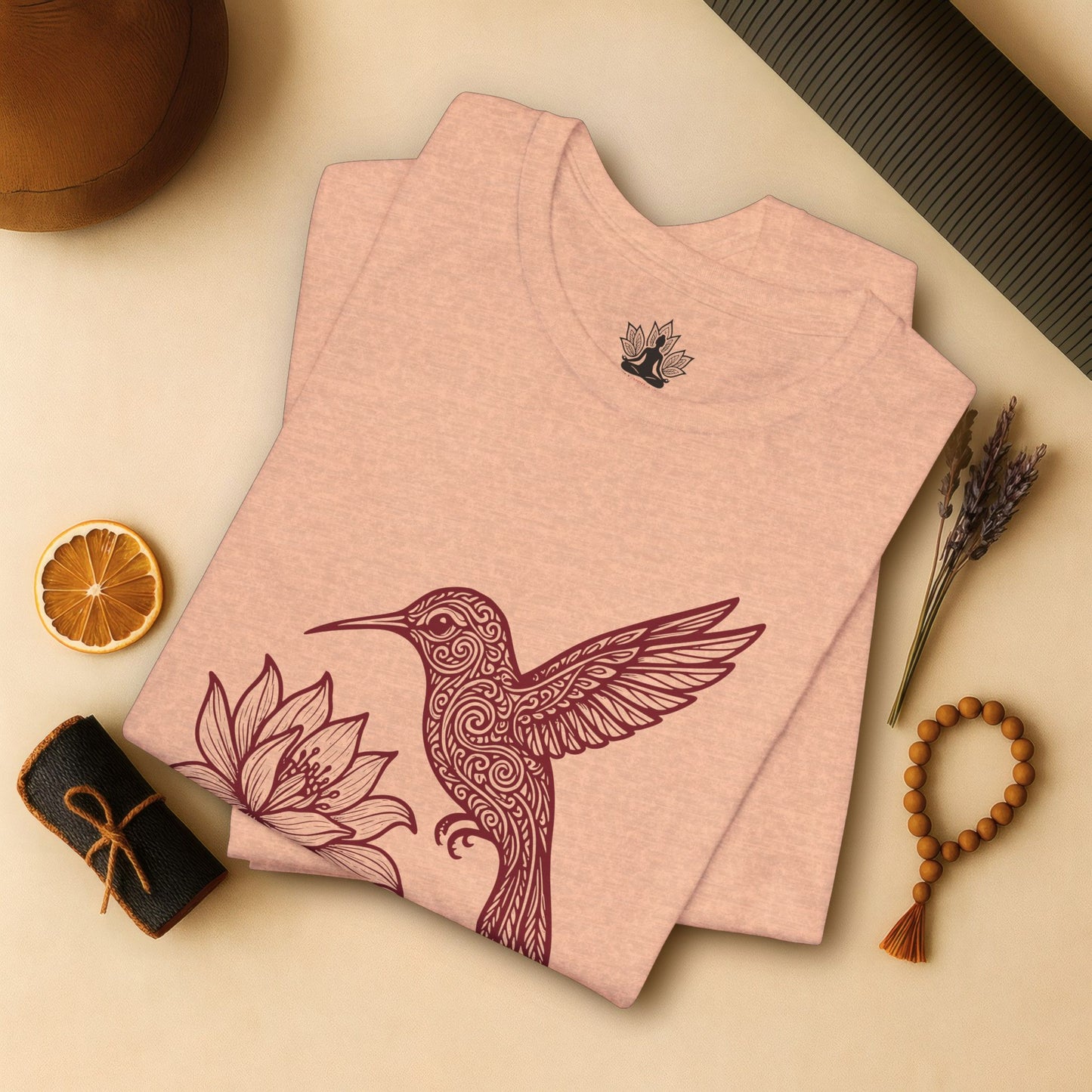 Hummingbird Lotus – Mandala Nature Tee