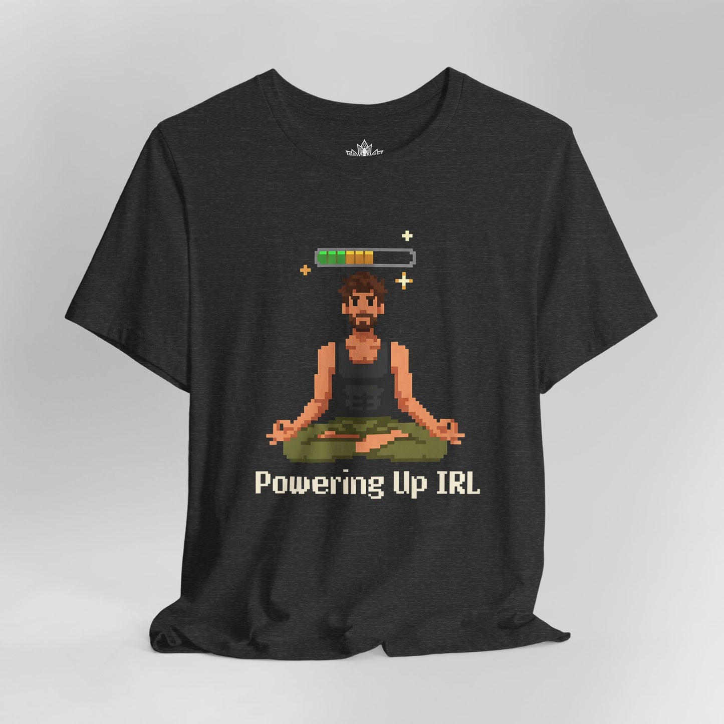 Powering Up IRL - Pixel Art Yogi Men Tee