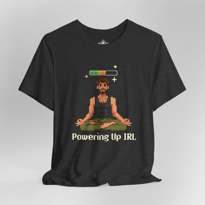 Powering Up IRL - Pixel Art Yogi Men Tee