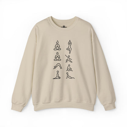 Line Art Yoga Poses Sweatshirt