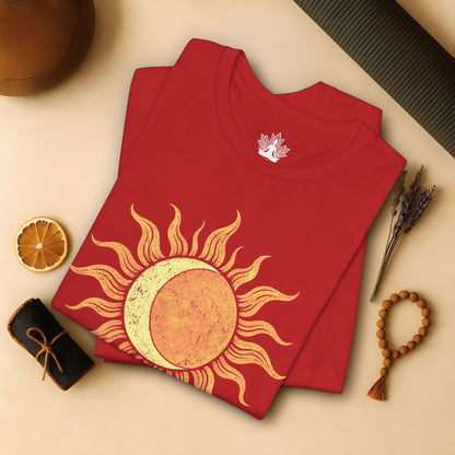 Celestial Balance Sun & Moon Boho Tee