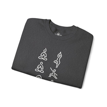 Line Art Yoga Poses Sweatshirt
