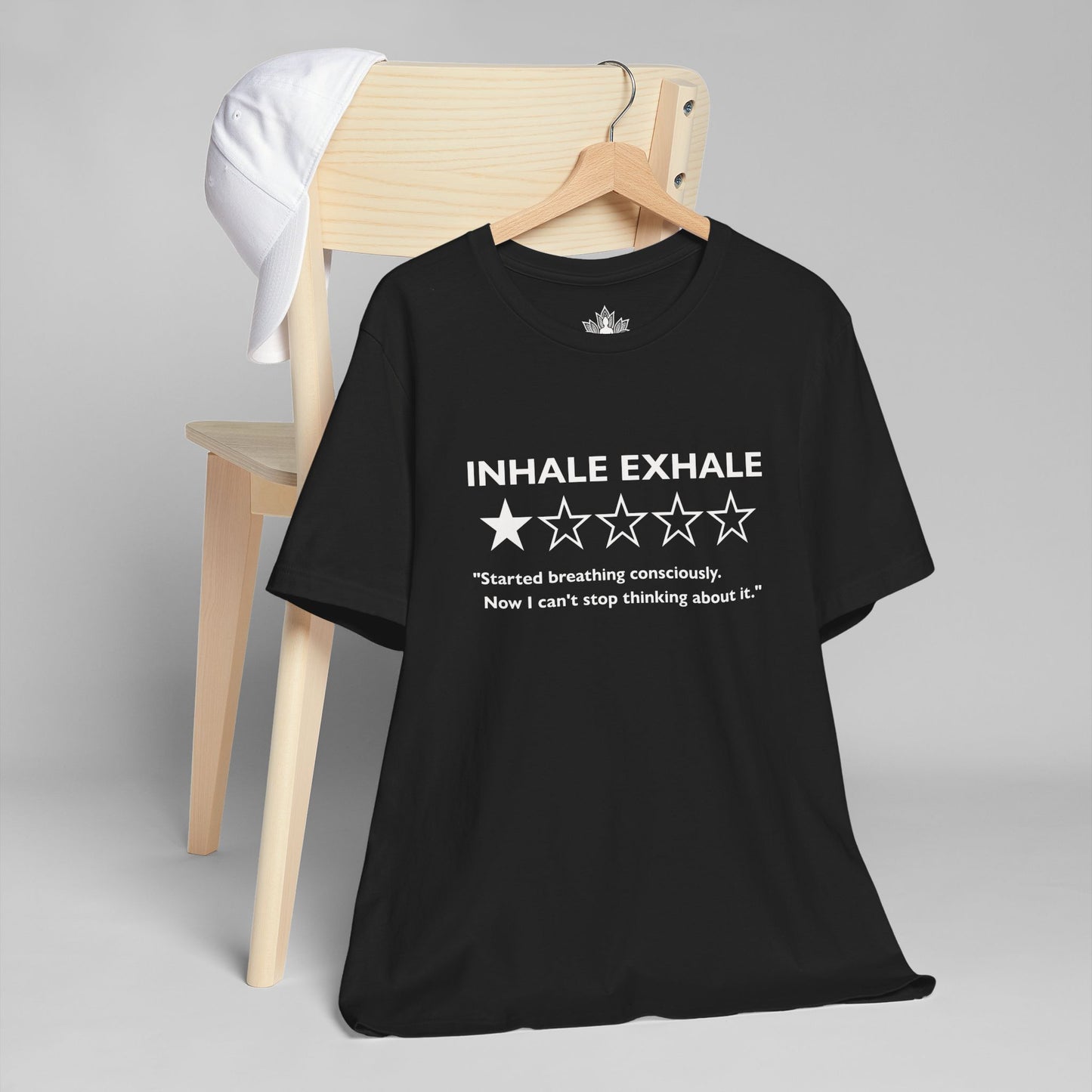Inhale Exhale Review – Funny Mindful Men Tee