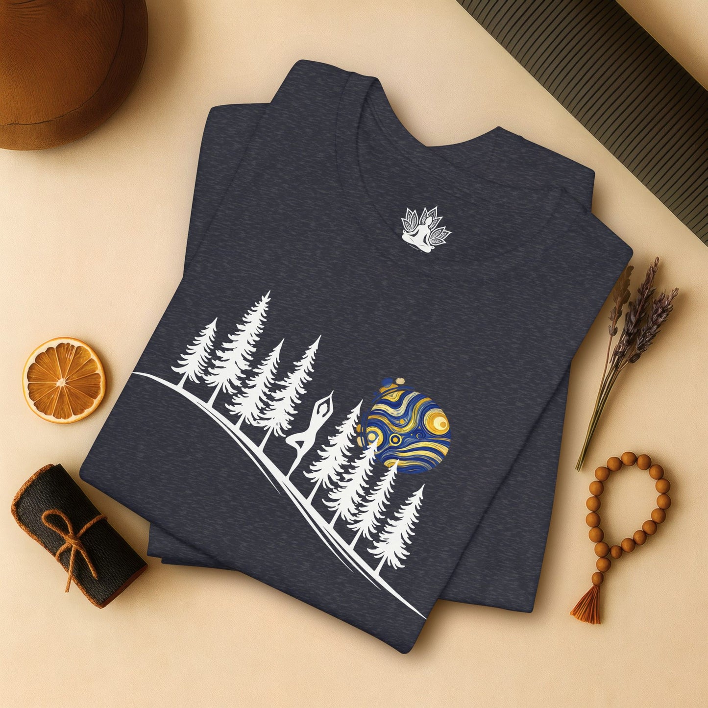 Forest Tree Pose In The Moonlight Tee