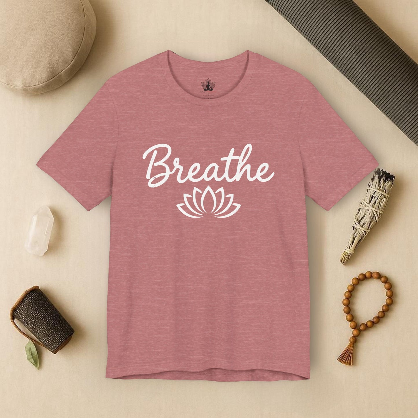 Breathe Lotus - Minimalist Yoga Class Tee