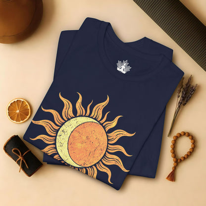 Celestial Balance Sun & Moon Boho Tee