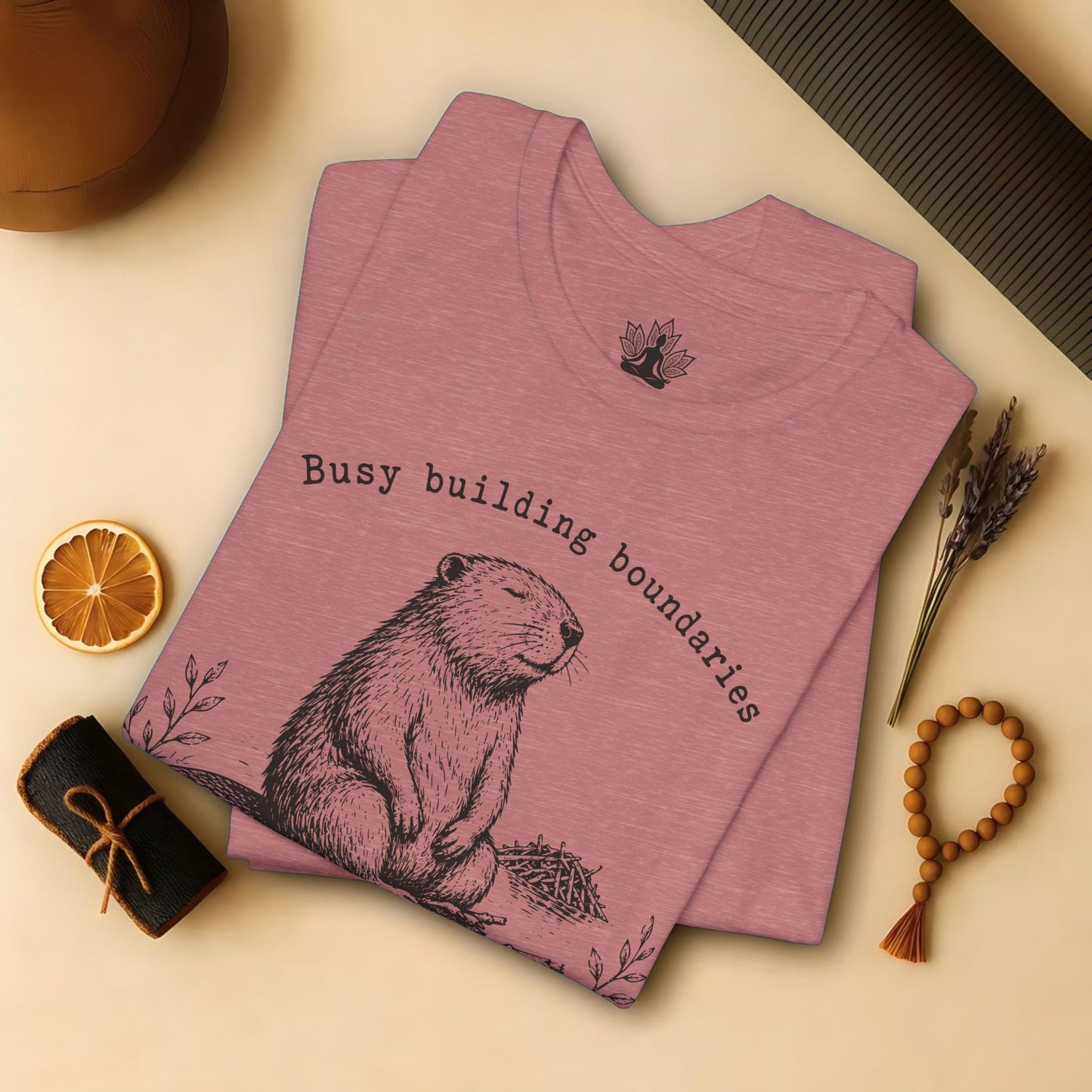 Busy Building Boundaries Beaver Tee