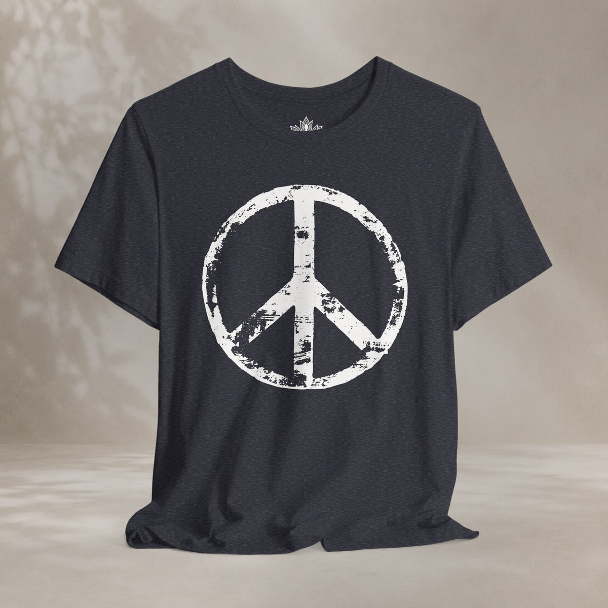 Vintage Peace Symbol Light Print Tee