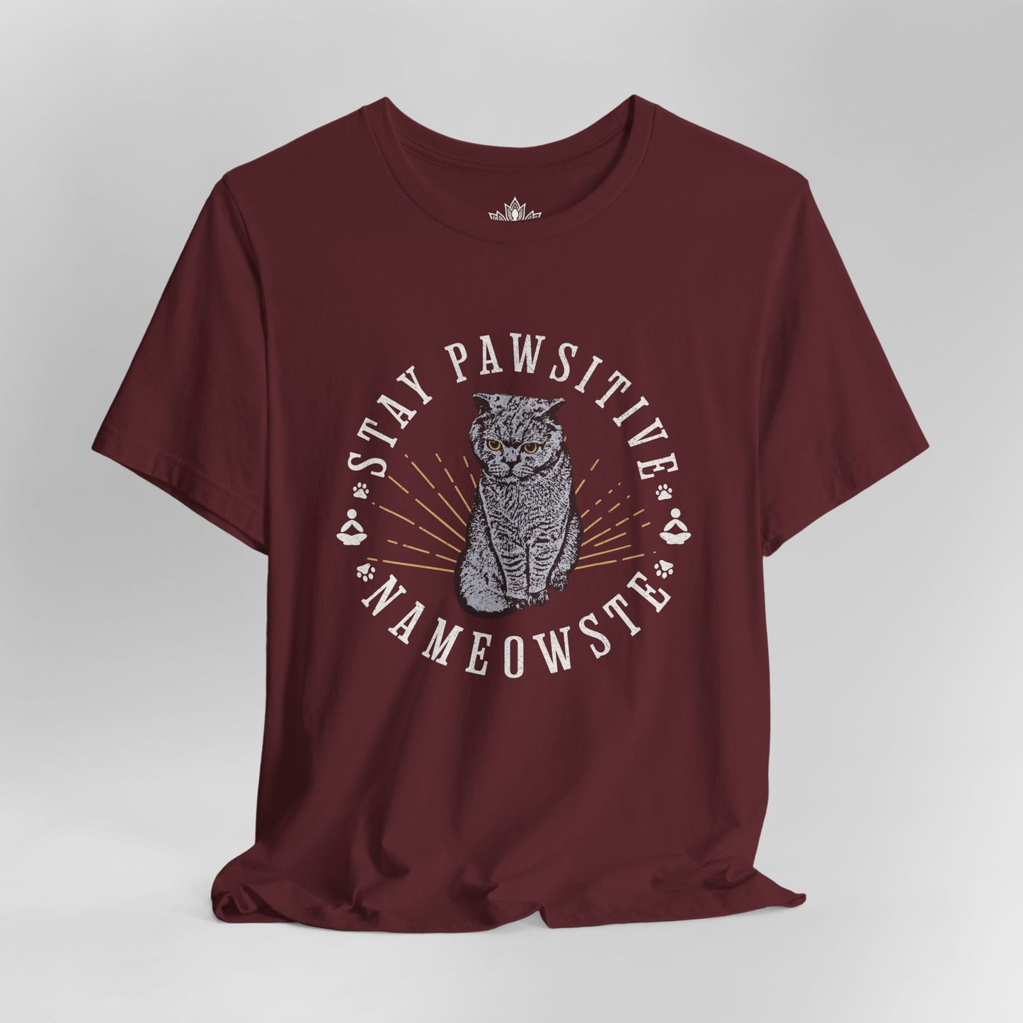 Stay Pawsitive Nameowste – Funny Cat Yoga Men Tee