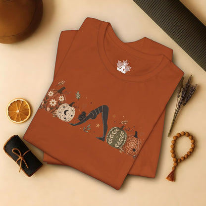 Boho Downward Dog Pumpkin Tee