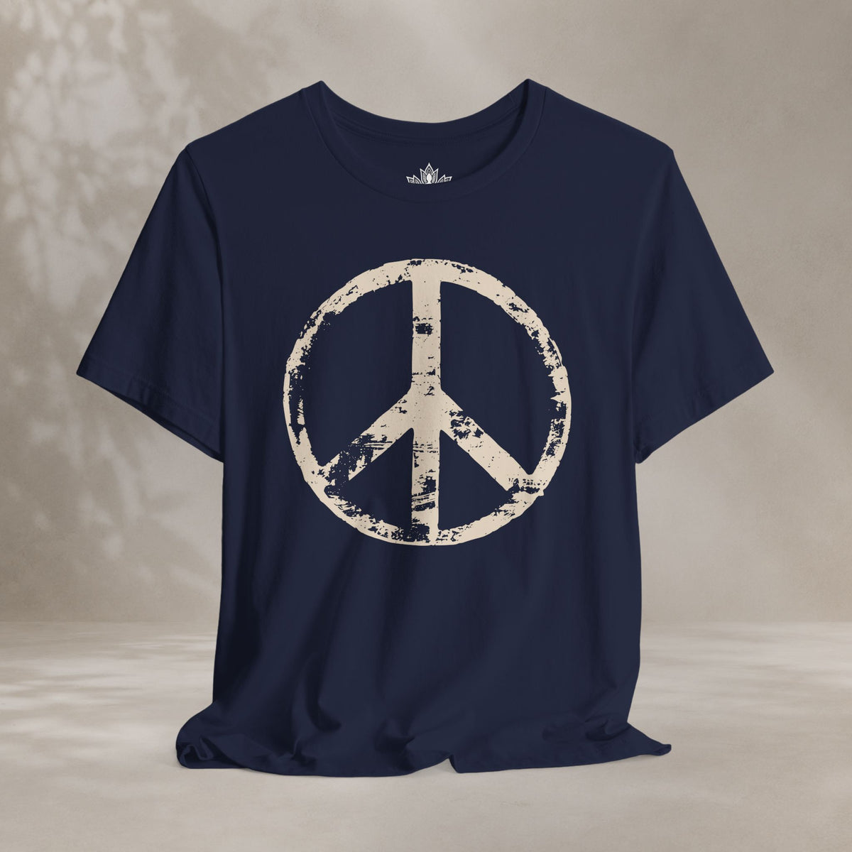Vintage Peace Symbol Light Print Tee