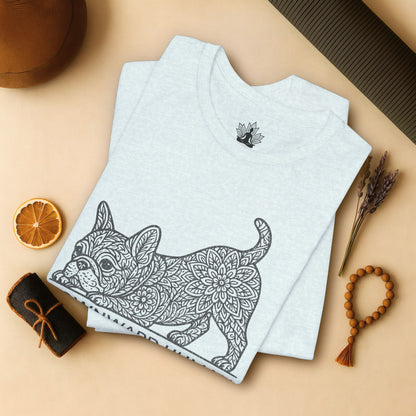 Frenchie Mandala – Downward French Bulldog Tee
