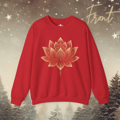 Golden Lotus Flower - Cozy Mindful Sweatshirt