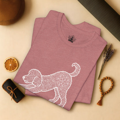 Downward Human – Mandala Labradoodle Dog Yoga Tee