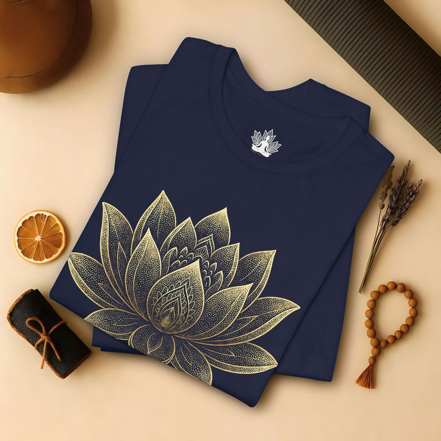Golden Lotus Flower Tee