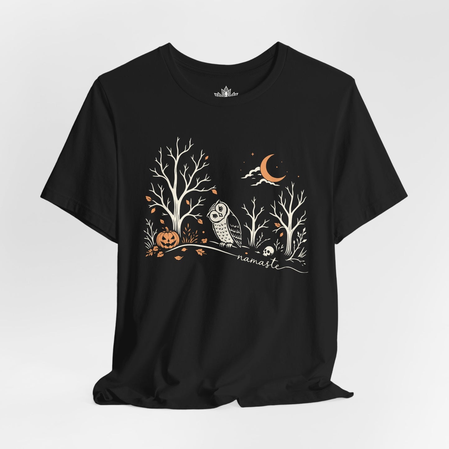 Namaste Forest Owl Halloween Edition Tee
