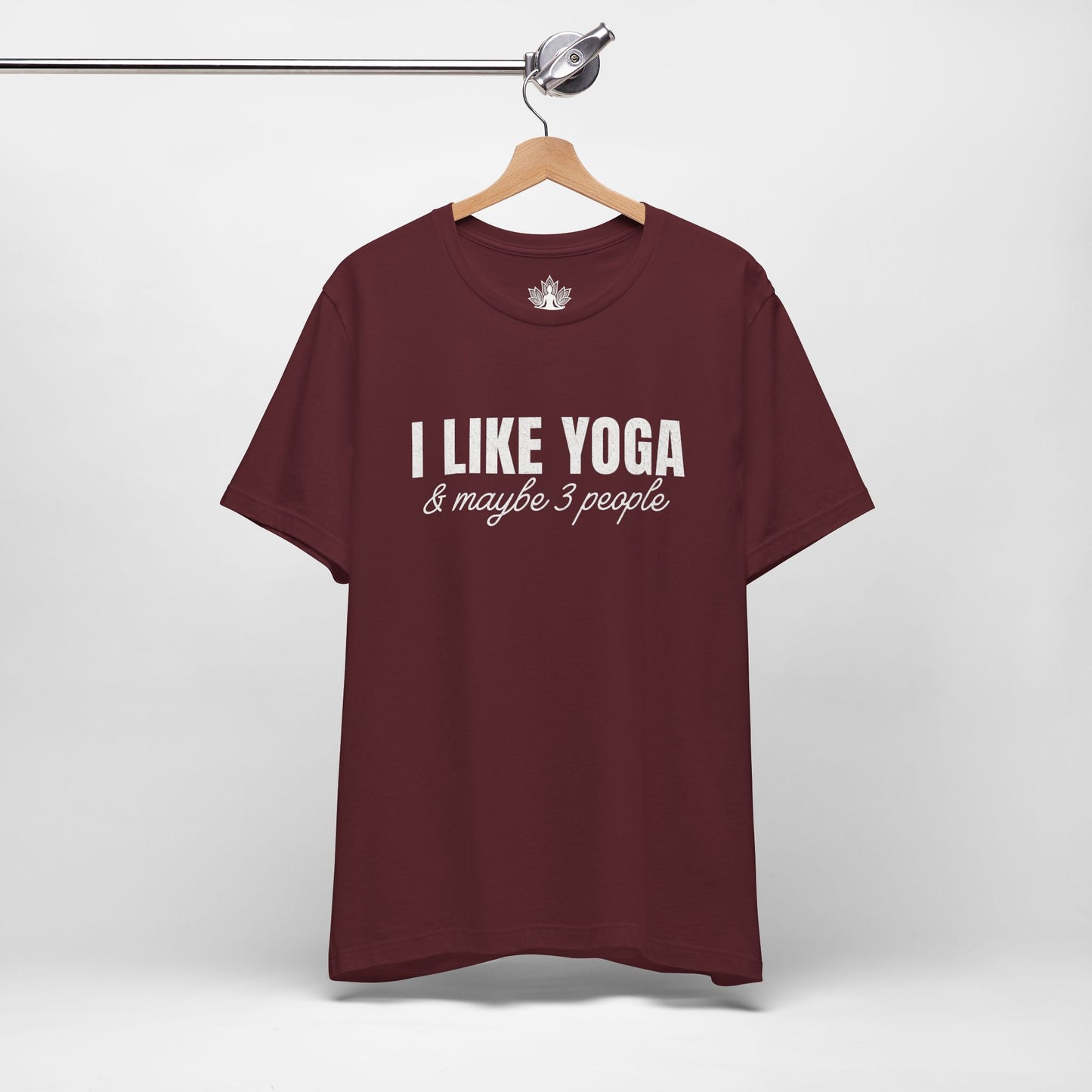 I Like Yoga & Maybe 3 People - Funny Men Tee