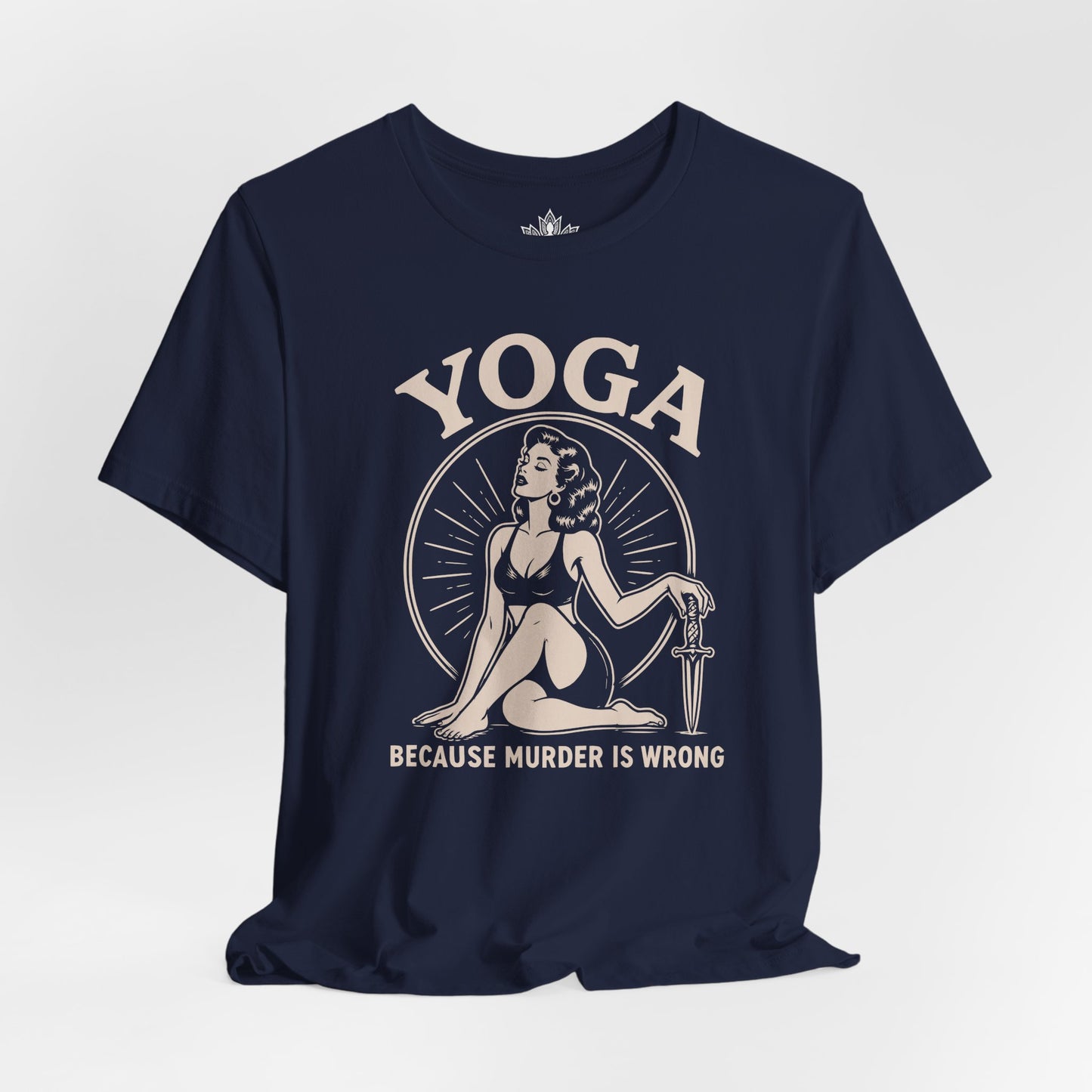 Yoga Because Murder Is Wrong Vintage Tee