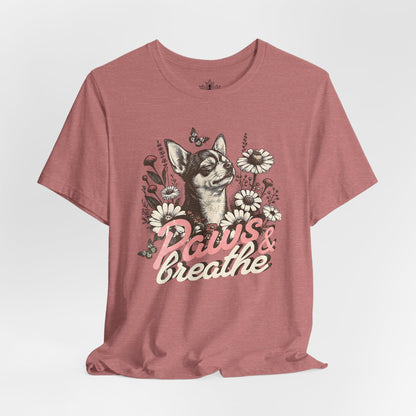 Paws & Breathe – Mindful Floral Dog Tee