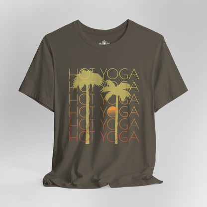 Hot Yoga Vibes - Palm Sunset Tee