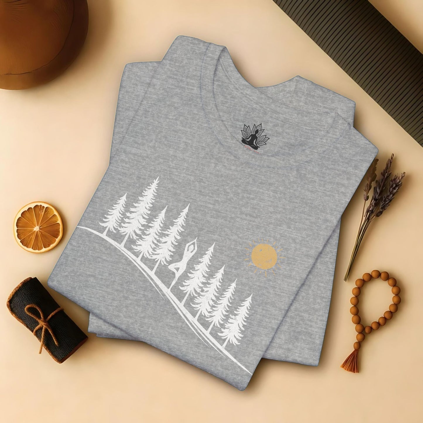Forest Tree Pose Yoga – Balance in Nature Tee